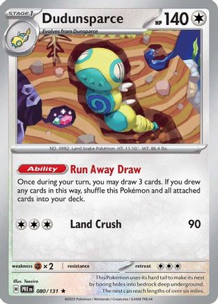Dudunsparce (080) [SV Prismatic Evolutions] Holofoil - Rare