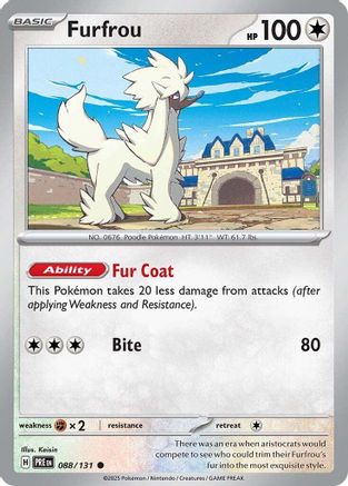 Furfrou (088) [SV Prismatic Evolutions] Reverse Holofoil - Common