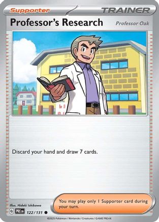 Professor's Research [Professor Oak] (122) [SV Prismatic Evolutions] Reverse Holofoil - Common