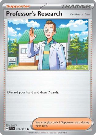 Professor's Research [Professor Elm] (123) [SV Prismatic Evolutions] Reverse Holofoil - Common