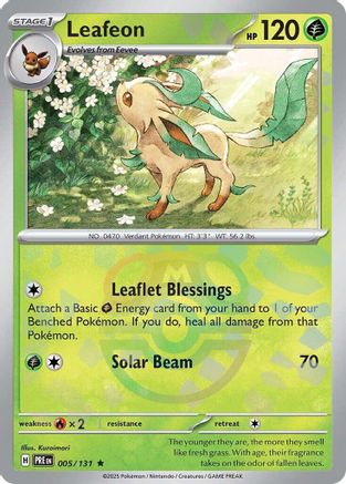 Leafeon (Master Ball Pattern) (005) [SV Prismatic Evolutions] Holofoil - Rare