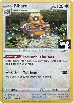 Bibarel (Cosmos Holo) (121/172) [Prize Pack Series Cards] Holofoil - Rare
