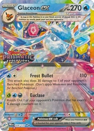 Glaceon ex (Prismatic Evolutions Stamp) (026/131) [Miscellaneous Cards & Products] Holofoil - Promo