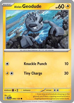 Alolan Geodude (044) [SV09 Journey Together] Reverse Holofoil - Common