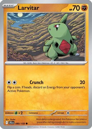 Larvitar (080) [SV09 Journey Together] Reverse Holofoil - Common