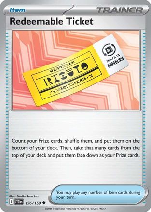 Redeemable Ticket (156) [SV09 Journey Together] - Uncommon