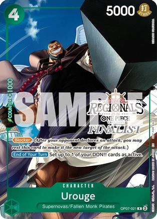 Urouge (Offline Regional Finalist Card Set 2025 Vol.1) (OP07-021) - One Piece Promotion Cards Foil