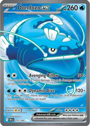 Dondozo ex (211/182) [SV10 Destined Rivals] Holofoil - Ultra Rare