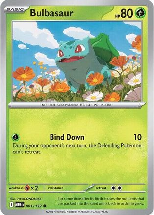 Bulbasaur (001/132) [ME01 Mega Evolution] Reverse Holofoil - Common