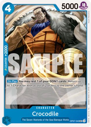 Crocodile - OP07-040 (Reprint) (OP07-040) - Premium Booster -The Best- Vol. 2