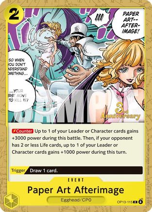 Paper Art Afterimage (OP13-115) - Carrying On His Will: 3rd Anniversary Tournament Cards