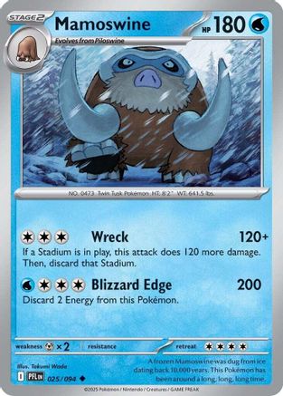 Mamoswine (025) [ME02 Phantasmal Flames] Reverse Holofoil - Uncommon