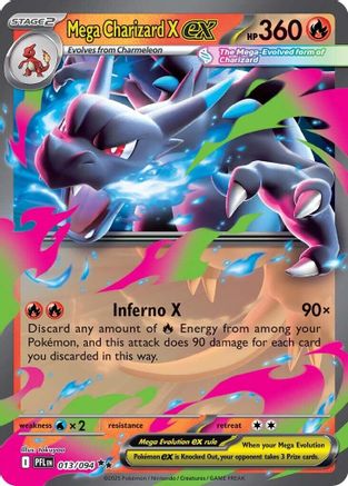 Mega Charizard X ex (013/094) [ME02 Phantasmal Flames] Holofoil - Double Rare