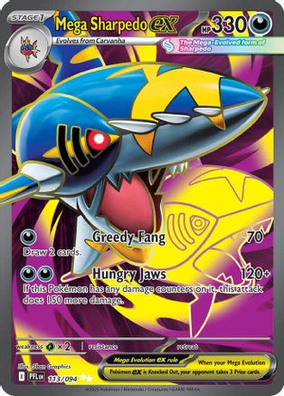 Mega Sharpedo ex (113/094) [ME02 Phantasmal Flames] Holofoil - Ultra Rare