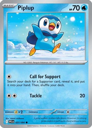 Piplup (027/094) [ME02 Phantasmal Flames] - Common
