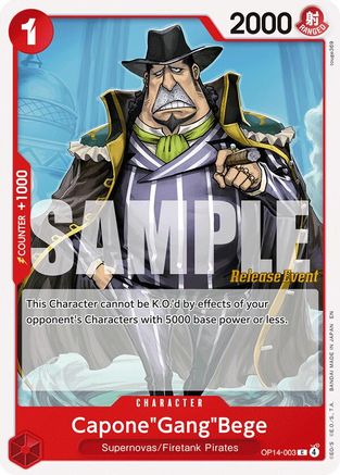 Capone"Gang"Bege (OP14-003) - The Azure Sea's Seven Release Event Cards
