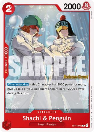 Shachi & Penguin (OP14-006) - The Azure Sea's Seven Release Event Cards