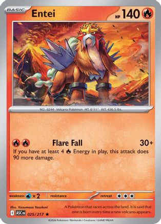 Entei (025) [ME Ascended Heroes] Holofoil - Rare