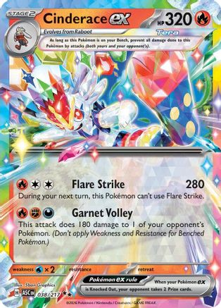 Cinderace ex (038) [ME Ascended Heroes] Holofoil - Double Rare