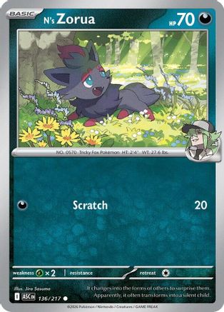N's Zorua (136) [ME Ascended Heroes] - Common