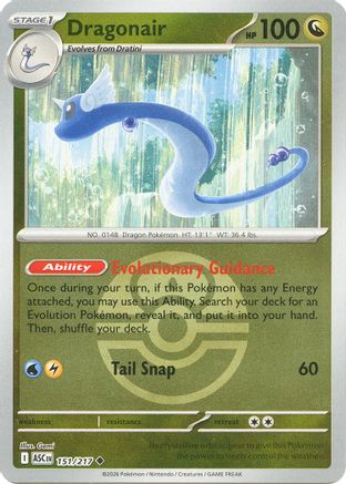 Dragonair (Love Ball) (151) [ME Ascended Heroes] Reverse Holofoil - Uncommon