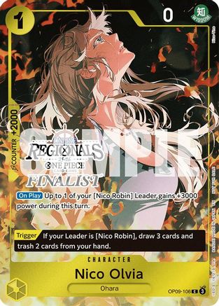 Nico Olvia (Online Regional Finalist Card Set 2025 Vol.1) (OP09-106) - One Piece Promotion Cards Foil