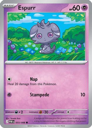 Espurr (033/088) [ME03 Perfect Order] Reverse Holofoil - Common