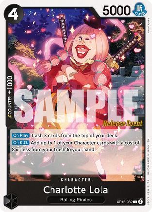 Charlotte Lola (OP15-082) - Adventure on Kami's Island Release Event Cards