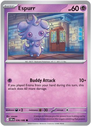 Espurr (036) [ME04 Chaos Rising] Reverse Holofoil - Common
