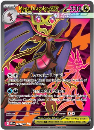 Mega Dragalge ex (104/086) [ME04 Chaos Rising] Holofoil - Ultra Rare