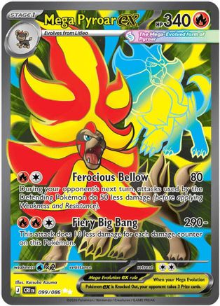 Mega Pyroar ex (099/086) [ME04 Chaos Rising] Holofoil - Ultra Rare