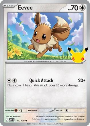 Eevee (117/128) [ME 30th Celebration] Holofoil - Common