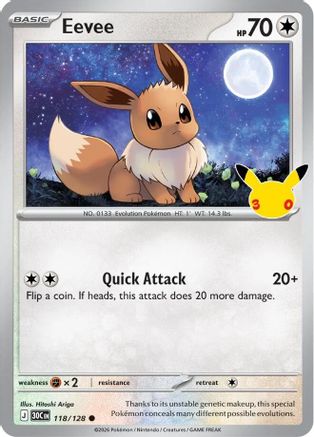 Eevee (118/128) [ME 30th Celebration] Holofoil - Common