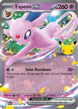 Espeon ex (070) [ME 30th Celebration] Holofoil - Double Rare
