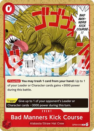 Bad Manners Kick Course (OP04-016) - Starter Deck 31: RED Monkey.D.Luffy