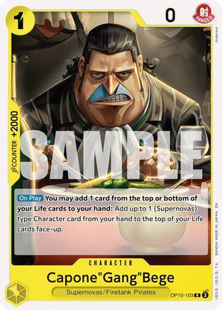 Capone"Gang"Bege (OP10-103) - Starter Deck 36: YELLOW Eustass"Captain"Kid