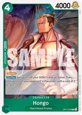 Hongo (OP17-029) - The World's Strongest Warriors Foil