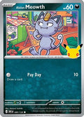 Alolan Meowth (089/128) [ME 30th Celebration] Holofoil - Common