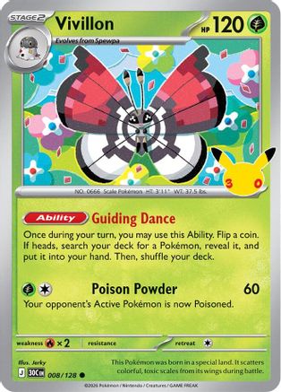 Vivillon (008) [ME 30th Celebration] Holofoil - Common
