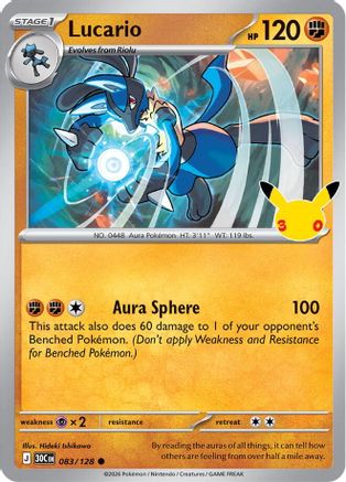 Lucario (083) [ME 30th Celebration] Holofoil - Common