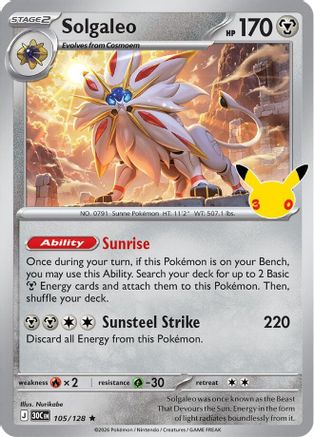 Solgaleo (105) [ME 30th Celebration] Holofoil