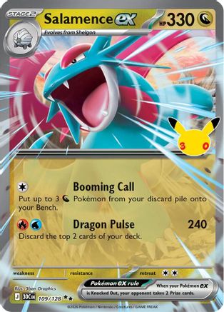 Salamence ex (109/128) [ME 30th Celebration] Holofoil - Double Rare