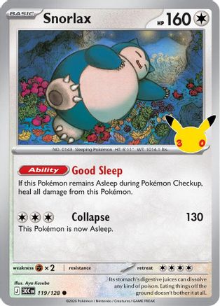 Snorlax (119) [ME 30th Celebration] Holofoil