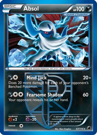 Absol (Team Plasma) (67/116) [Plasma Freeze] Reverse Holofoil - Holo Rare