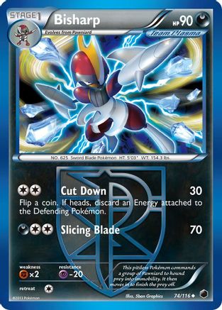 Bisharp (Team Plasma) (74/116) [Plasma Freeze] Reverse Holofoil - Uncommon