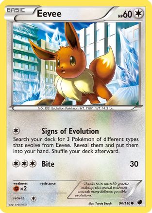 Eevee (090/116) [Plasma Freeze] Reverse Holofoil - Common