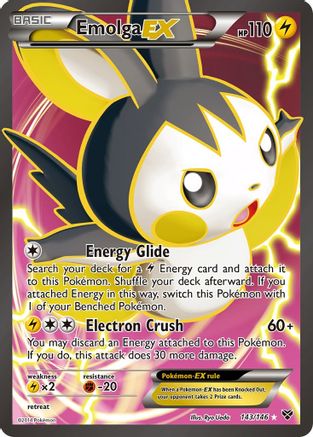 Emolga EX (143 Full Art) (143/146) [XY Base Set] Holofoil - Ultra Rare