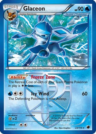 Glaceon (Team Plasma) (023/116) [Plasma Freeze] - Rare