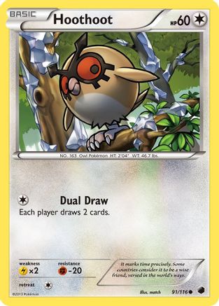 Hoothoot (91/116) [Plasma Freeze] Reverse Holofoil - Common