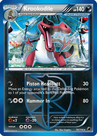 Krookodile (Team Plasma) (70/116) [Plasma Freeze] - Rare